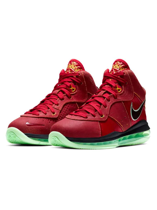Кроссовки (GS) Nike LeBron 8 'Empire Jade' — изображение 3 из 4, черный/красный