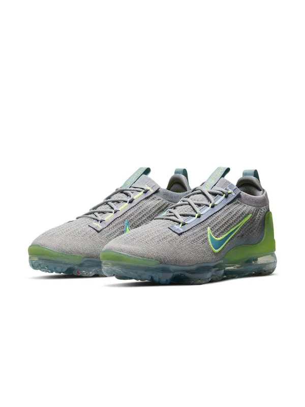 Кроссовки air vapormax 2021 flyknit Nike — изображение 3 из 4, серый/зеленый