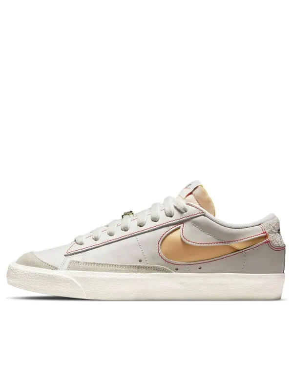 Кроссовки blazer low '77 premium 'first use - light bone' Nike — изображение 1 из 4, серый/красный