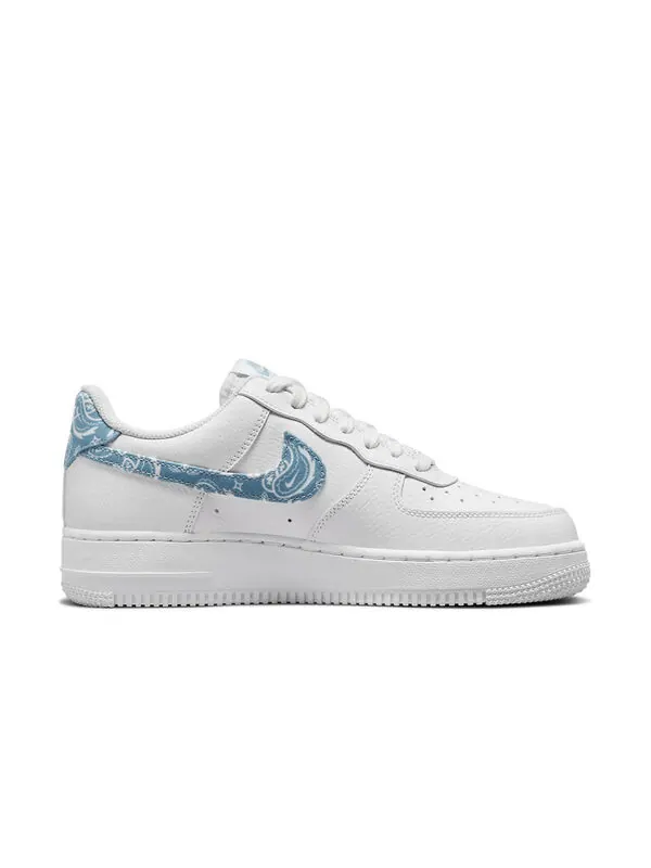 Кроссовки air force 1 '07 essentials 'blue paisley' Nike — изображение 2 из 4, белый/синий