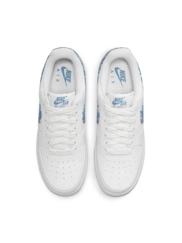Кроссовки air force 1 '07 essentials 'blue paisley' Nike — изображение 4 из 4, белый/синий