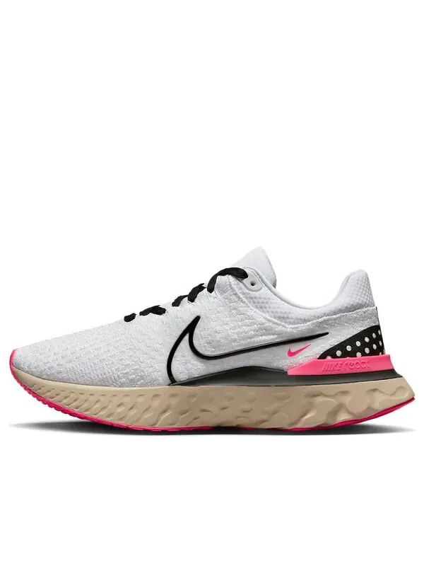 Кроссовки react infinity run flyknit 3 Nike — изображение 1 из 4, белый/белый/розовый