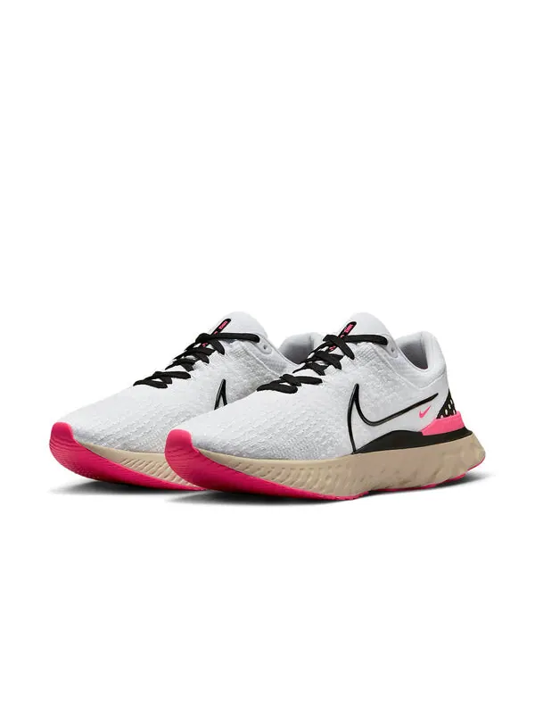 Кроссовки react infinity run flyknit 3 Nike — изображение 3 из 4, белый/белый/розовый