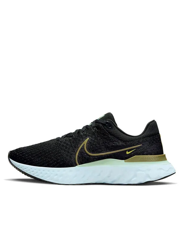 Кроссовки react infinity run flyknit 3 Nike — изображение 1 из 4, черный/золотистый