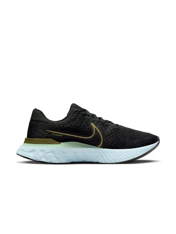 Кроссовки react infinity run flyknit 3 Nike — изображение 2 из 4, черный/золотистый