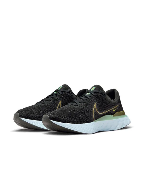 Кроссовки react infinity run flyknit 3 Nike — изображение 3 из 4, черный/золотистый