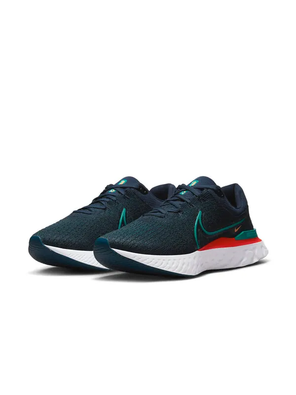 Кроссовки react infinity run flyknit 3 'obsidian bright spruce' Nike — изображение 3 из 4, белый/светлый/яркий