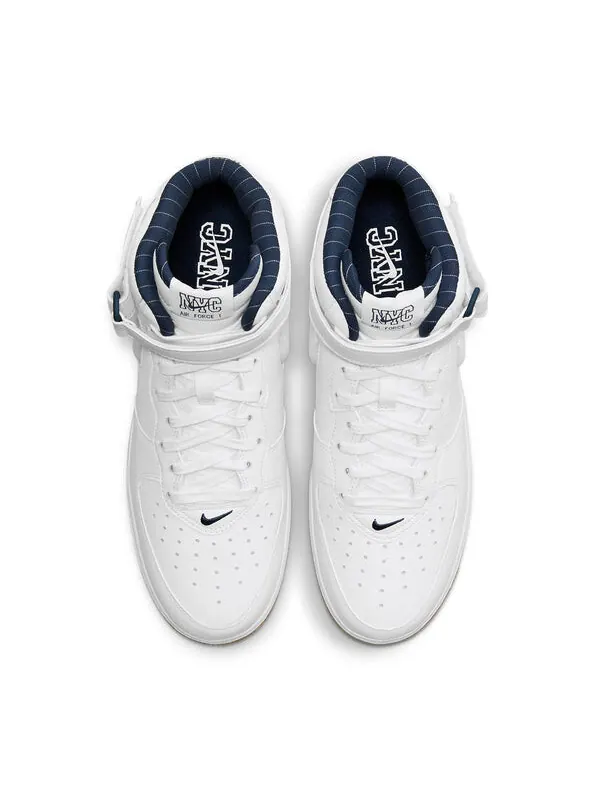 Кроссовки air force 1 mid jewel qs Nike — изображение 4 из 4, белый/темно-синий/желтый