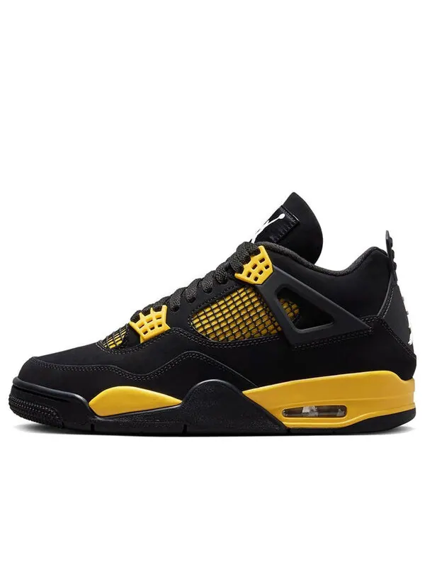 Кроссовки 4 retro 'thunder' Air Jordan — изображение 1 из 4, черный/желтый