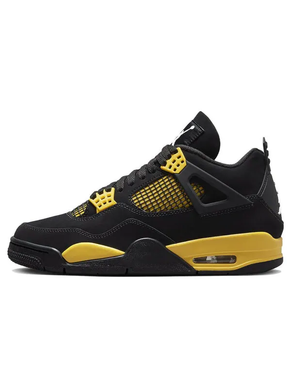 Кроссовки 4 retro 'thunder' Air Jordan — изображение 2 из 4, черный/желтый