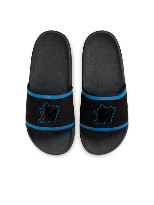 Тапочки mlb x offcourt slide 'miami marlins' Nike — изображение 3 из 4, черный/синий