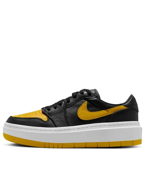 Кроссовки 1 elevate low 'black yellow ochre' Air Jordan — изображение 1 из 4, черный/белый/желтый