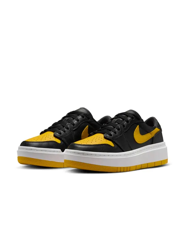 Кроссовки 1 elevate low 'black yellow ochre' Air Jordan — изображение 3 из 4, черный/белый/желтый