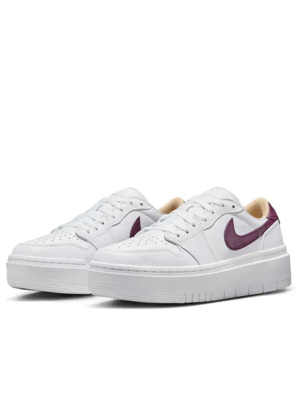 Кроссовки 1 elevate low 'white bordeaux' Air Jordan — изображение 3 из 4, белый/белый/белый