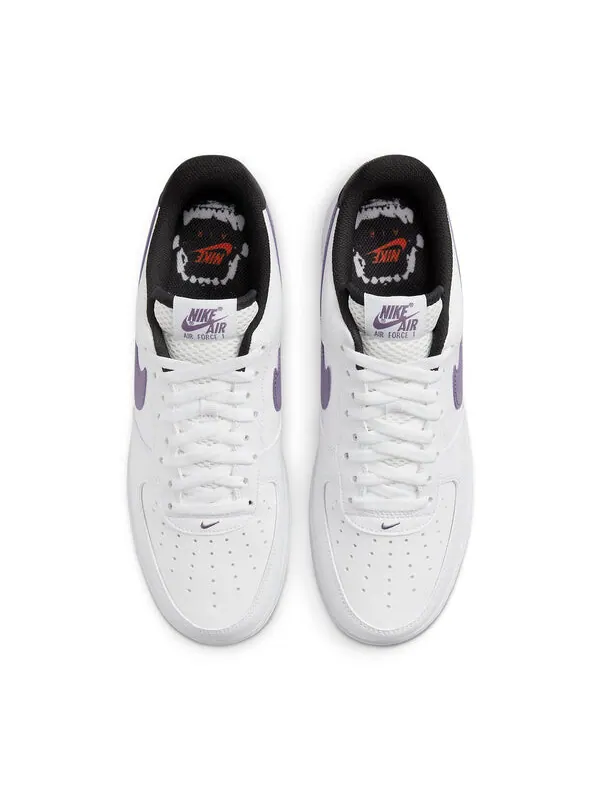 Кроссовки air force 1 '07 lv8 'hoops - white canyon purple' Nike — изображение 4 из 4, белый/фиолетовый/черный