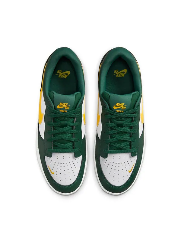 Кроссовки force 58 sb premium 'gorge green tour yellow' Nike — изображение 4 из 4, зеленый/белый/желтый