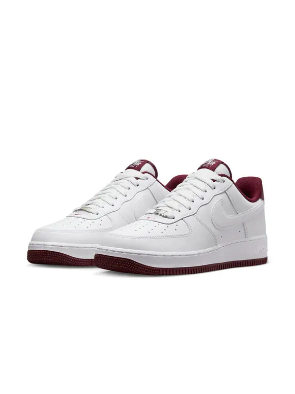 Кроссовки air force 1 '07 'white dark beetroot' Nike — изображение 3 из 4, белый/винный красный