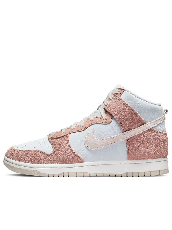 Кроссовки данк высокие Nike — изображение 1 из 4, белый/розовый