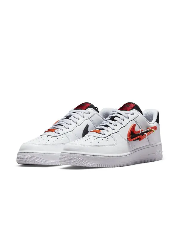 Кроссовки air force 1 '07 premium 'carabiner - white habanero red' Nike — изображение 3 из 4, белый/черный/красный