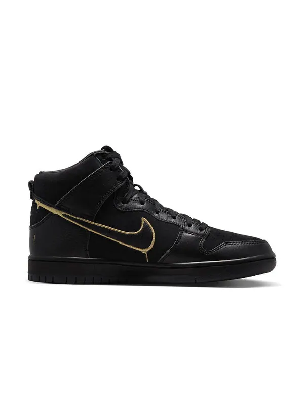 Кроссовки x faust sb dunk высокие Nike — изображение 2 из 4, черный/золотистый