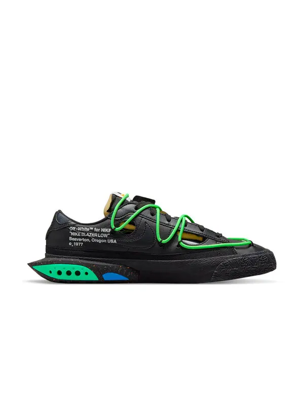 Кроссовки x блейзер низкий Nike — изображение 2 из 4, черный/зеленый