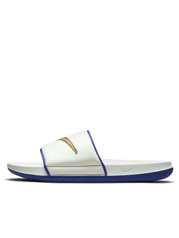 Тапочки offcourt slide 'sail metallic gold' Nike — изображение 1 из 4, белый/синий/золотистый