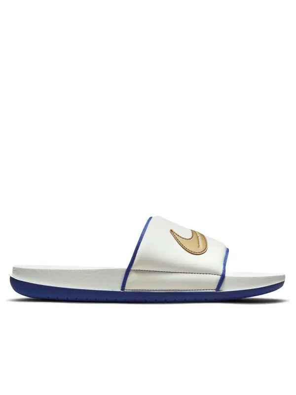 Тапочки offcourt slide 'sail metallic gold' Nike — изображение 2 из 4, белый/синий/золотистый