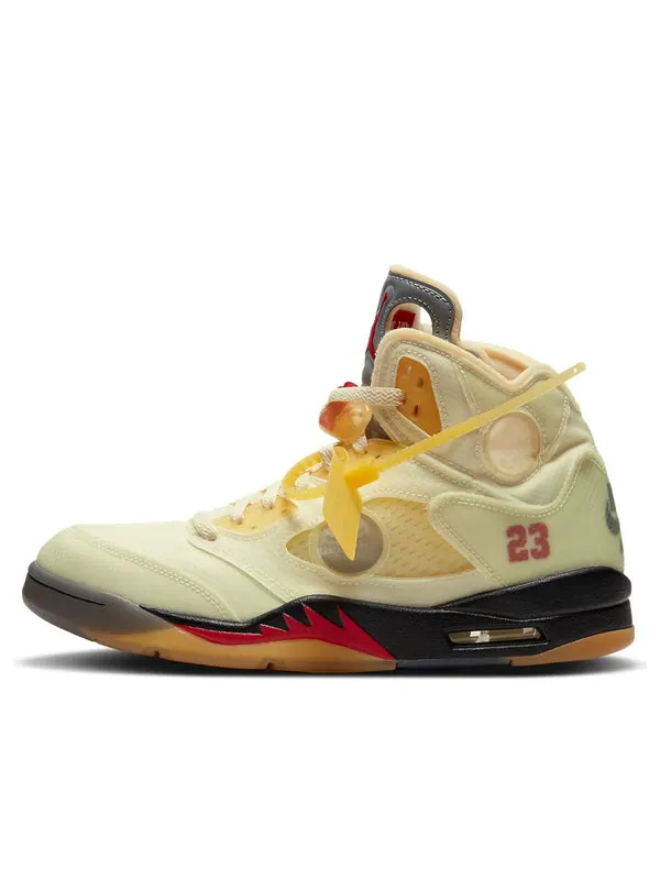 Кроссовки 5 x off-white sp 'sail' Air Jordan — изображение 1 из 4, красный//черный