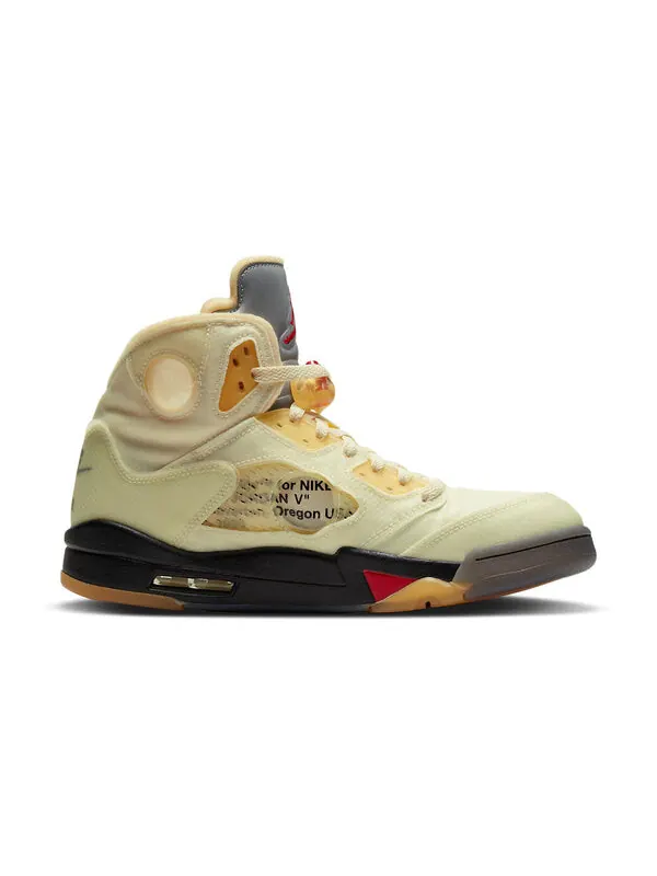 Кроссовки 5 x off-white sp 'sail' Air Jordan — изображение 2 из 4, красный//черный