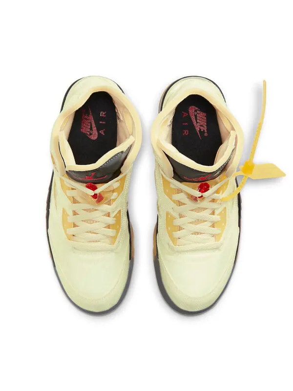 Кроссовки 5 x off-white sp 'sail' Air Jordan — изображение 4 из 4, красный//черный