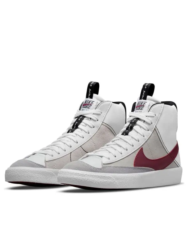 Кроссовки blazer mid '77 se 'white rush maroon' Nike — изображение 3 из 4, белый/черный/белый