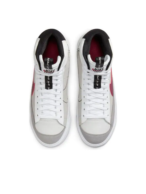 Кроссовки blazer mid '77 se 'white rush maroon' Nike — изображение 4 из 4, белый/черный/белый