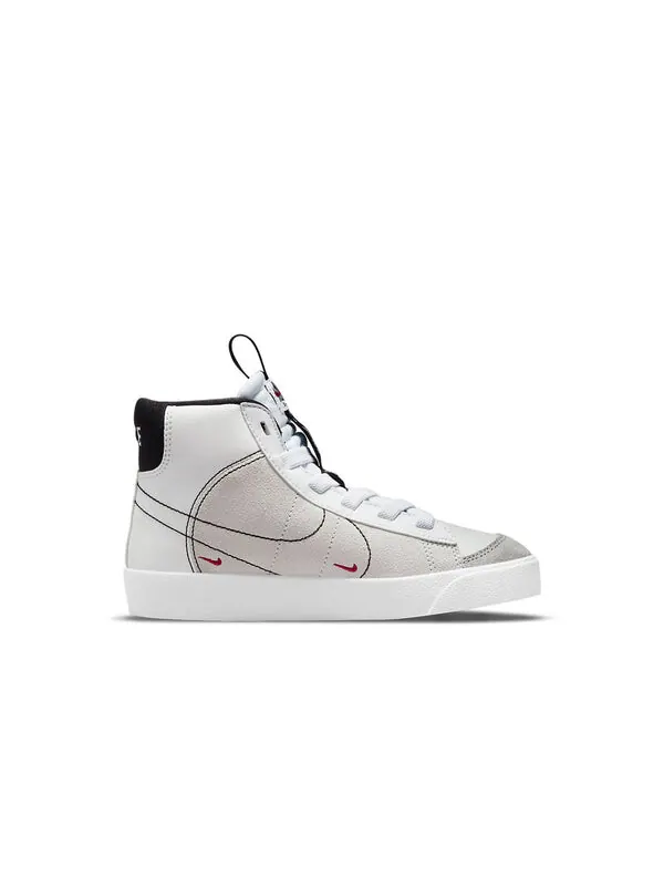 Кроссовки blazer mid '77 se 'dance - white rush maroon' Nike — изображение 2 из 4, белый//черный/белый