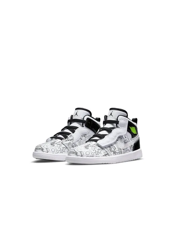 Кроссовки 1 средний alt se Air Jordan — изображение 3 из 4, белый/черный
