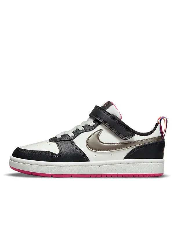 Кроссовки Court Borough Low 2 SE Nike — изображение 1 из 4, белый/черный/розовый