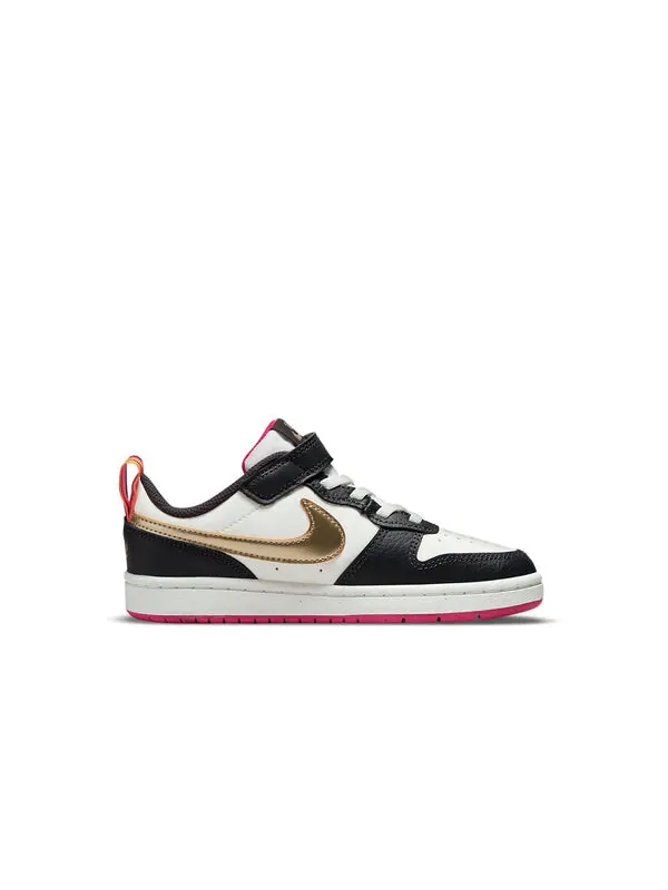 Кроссовки Court Borough Low 2 SE Nike — изображение 2 из 4, белый/черный/розовый