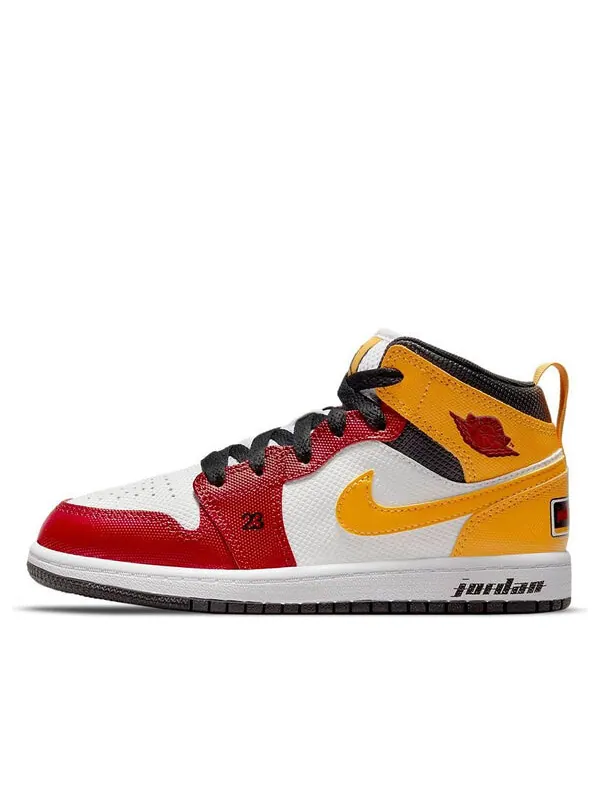 Кроссовки 1 средний размер Air Jordan — изображение 1 из 4, белый/красный/желтый