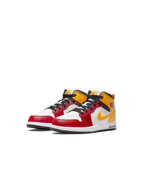 Кроссовки 1 средний размер Air Jordan — изображение 3 из 4, белый/красный/желтый