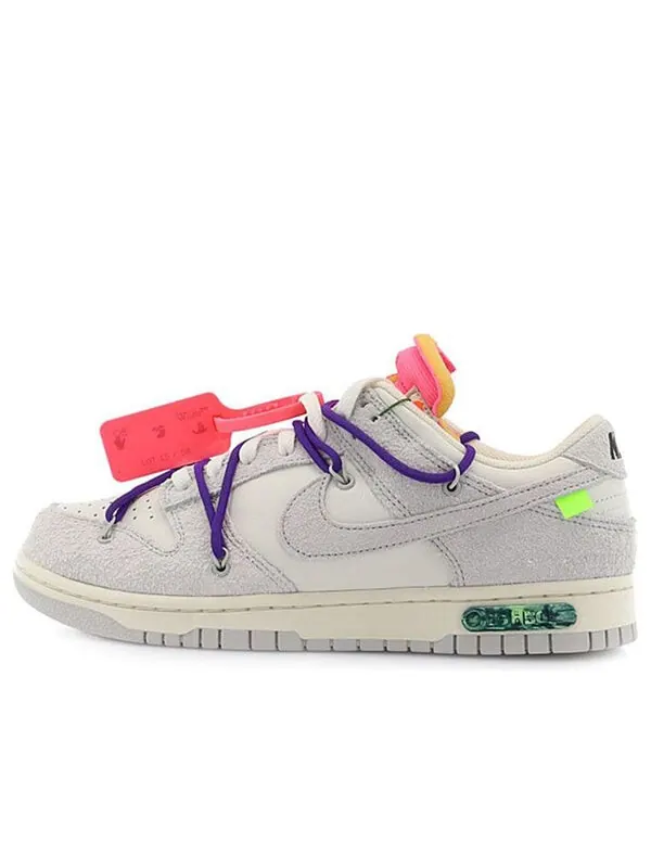 Кроссовки x off white dunk low Nike — изображение 1 из 4, серый/белый