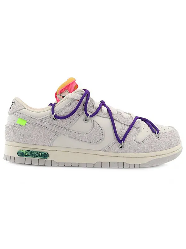 Кроссовки x off white dunk low Nike — изображение 2 из 4, серый/белый