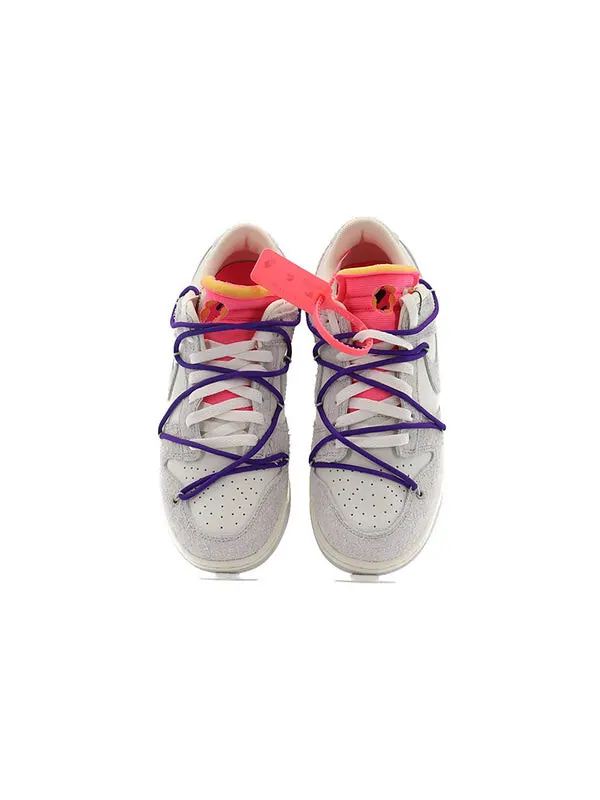 Кроссовки x off white dunk low Nike — изображение 4 из 4, серый/белый