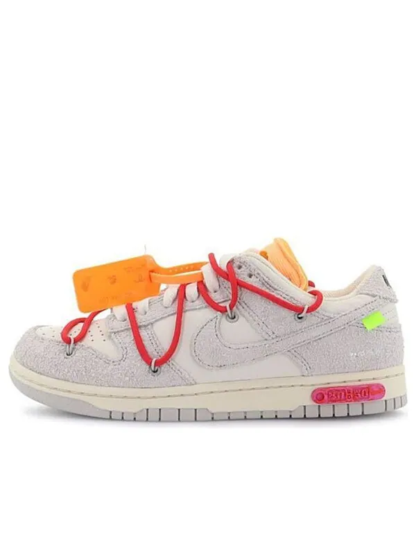 Кроссовки x off white dunk low Nike — изображение 1 из 4, серый/белый