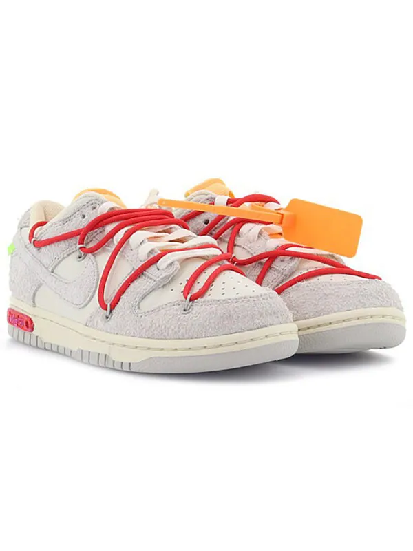 Кроссовки x off white dunk low Nike — изображение 2 из 4, серый/белый