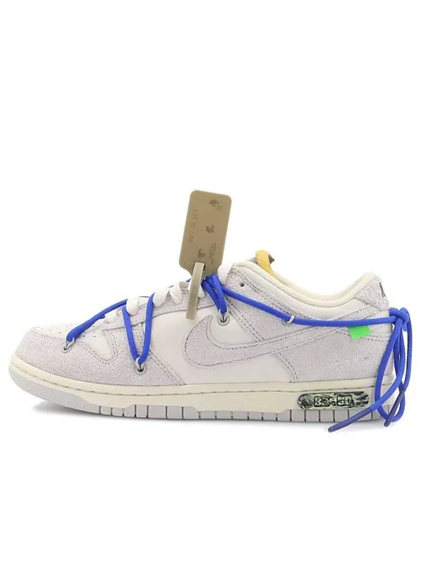 Кроссовки x off white dunk low Nike — изображение 1 из 4, серый/белый