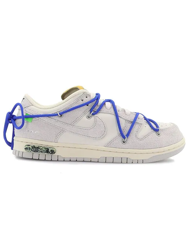 Кроссовки x off white dunk low Nike — изображение 2 из 4, серый/белый