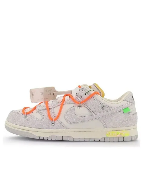 Кроссовки x off white dunk low Nike — изображение 1 из 4, серый/белый