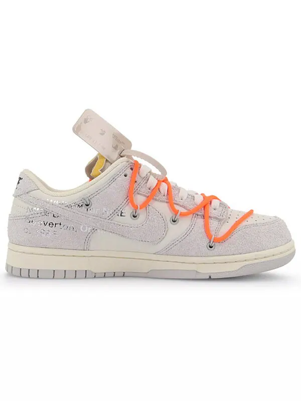 Кроссовки x off white dunk low Nike — изображение 2 из 4, серый/белый