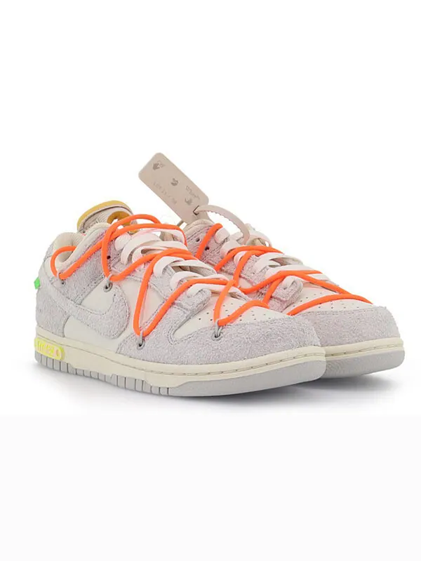 Кроссовки x off white dunk low Nike — изображение 3 из 4, серый/белый
