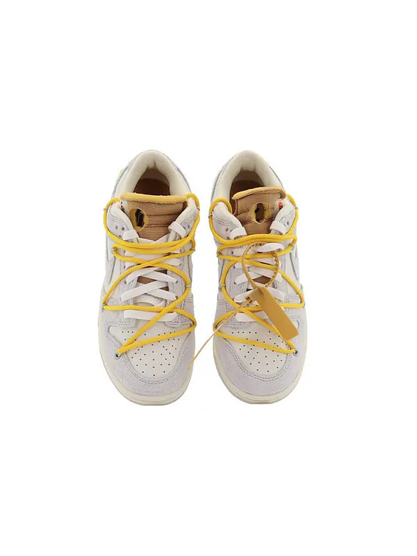 Кроссовки x off white dunk low Nike — изображение 3 из 4, серый/белый