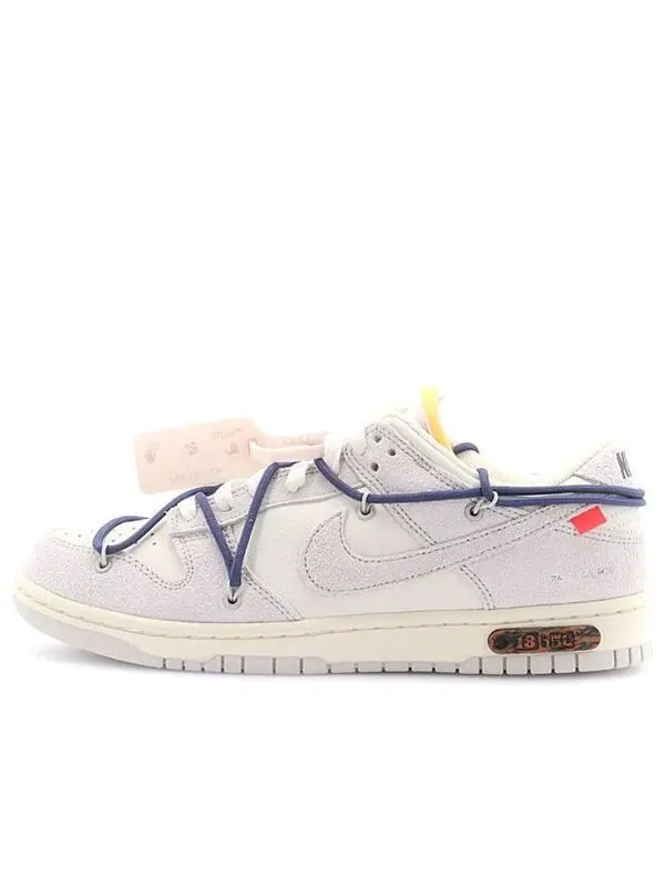 Кроссовки x off white dunk low Nike — изображение 1 из 4, серый/белый